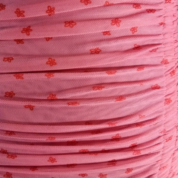 Pink Ruffled Mini Dress - Picture 6 of 8